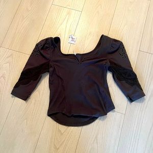 Free People NWT top in midnight blue large